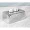 mDesign Modern Metal Tissue Box Cover, Rectangular Holder for Storage